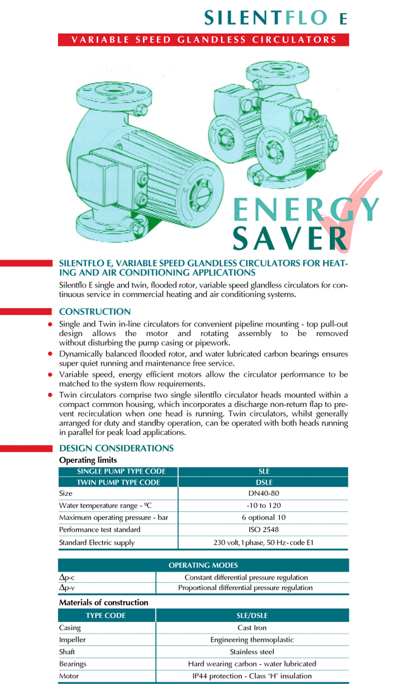 silentflo e variable speed glandless circulators 